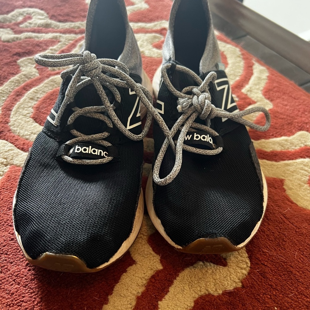 New Balance Kids' Black and Gray Sneakers